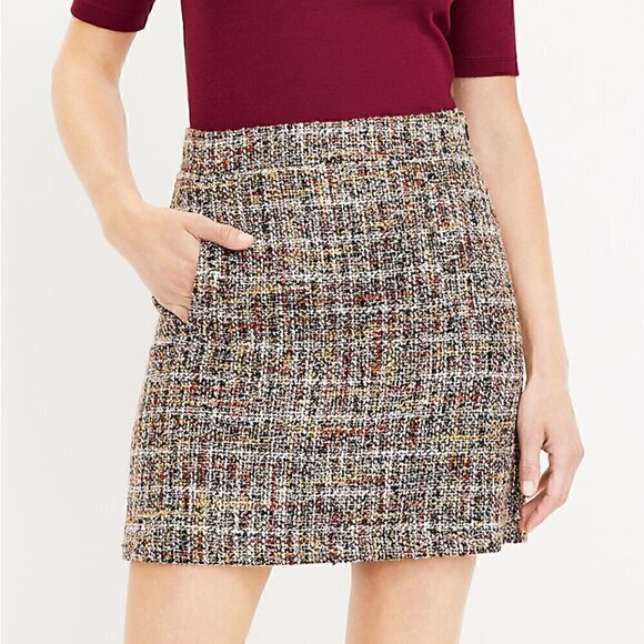 Loft Dresses & Skirts - Womens Loft Tweed Pocket Skirt Size 6